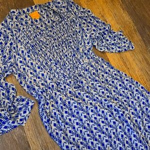 ~Anthro~MAEVE~Geometric Print Minidress Tunic L